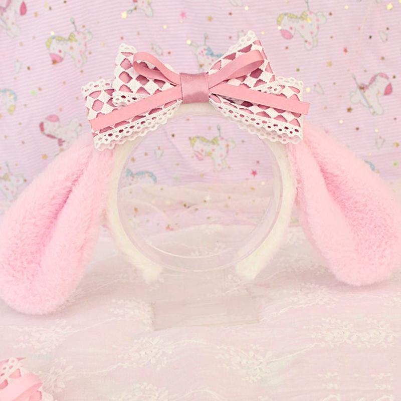 Cartoon Cute Headband Melody Ear Shape Hair Hoop Plush Headpiece Hair Band Birthday Party Cosplay Costume Prop Unisex