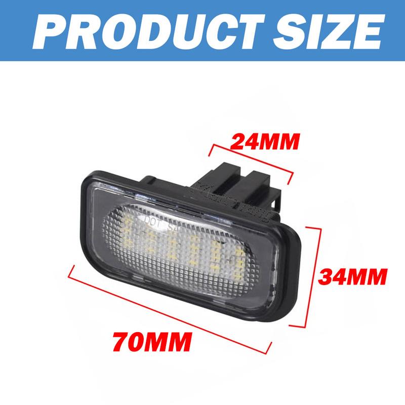 New Hight Quality For Mercedes Benz W203 4D Sedan CLK A209 W209 C209 SMD White Error Free LED License Plate Lights Lamps Car Sty