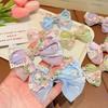 1Pair Cartoon Fashion Floral Embroidery Lace Pearl Bowknot Barrettes Cute Kid Princess Hair Clip Hair Accessories Girls Gifts