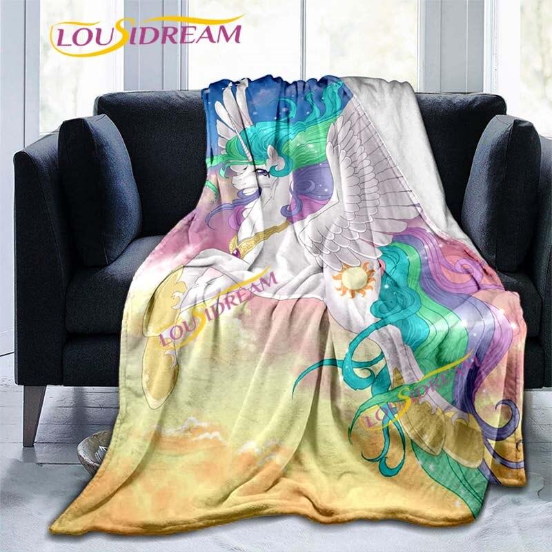 Cute Mermaid Cartoon Blankets Unicorn Blankets Starry Unicorn Flannel Blankets Throw Blankets for Couch Bed Sofa Girl Gifts Pink