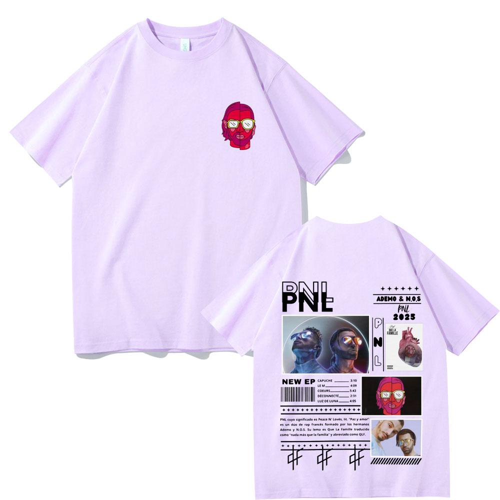 French Rap Band PNL Album Le Monde Chico 2025 Graphic T Shirt Unisex Women Hip Hop Fashion Short Sleeve Oversized Tshirt Streetwear