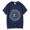 2025 Men's High Quality 100_ Cotton Funny Pi Design Print Summer Loose O-neck Men Tshirt Short Sleeve T-shirt Male Tees Tops