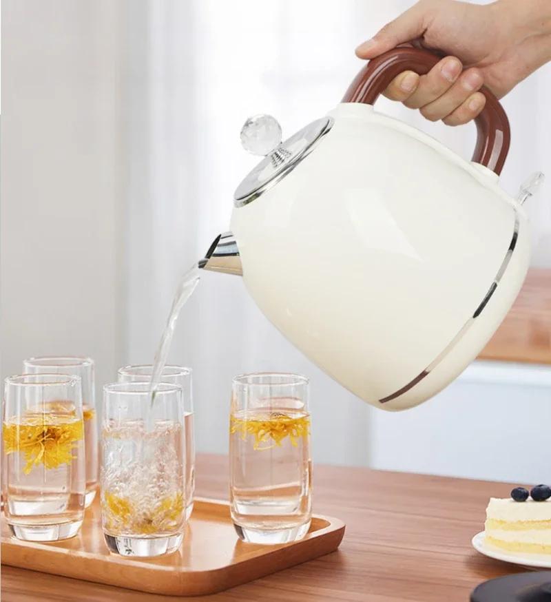 220V Portable Electric Kettle 1.8L Stainless Steel Electric Tea Kettle Mini Household Water Boiler Home Kitchen Appliances