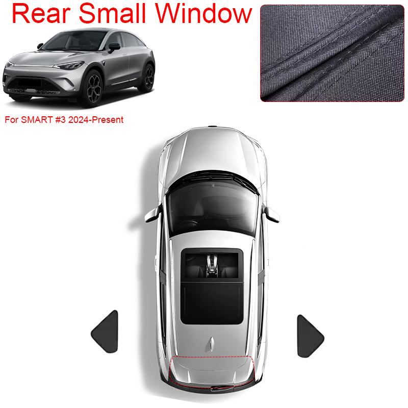 Car Black Windows Privacy Sunshade For Smart #3 2024-2026 Auto Anti-UV Heat Insulation Protect Cover Interior Accessories