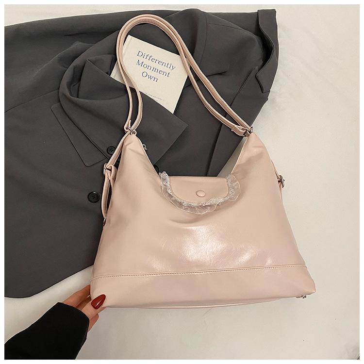 

Ретро повседневная подмышечная сумка большой вместимости женская 2025 новая весенняя модная сумка-тоут высокого класса трендовая сумка через плечо розовый