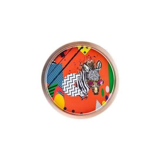 

Круглый металлический поднос Zebra