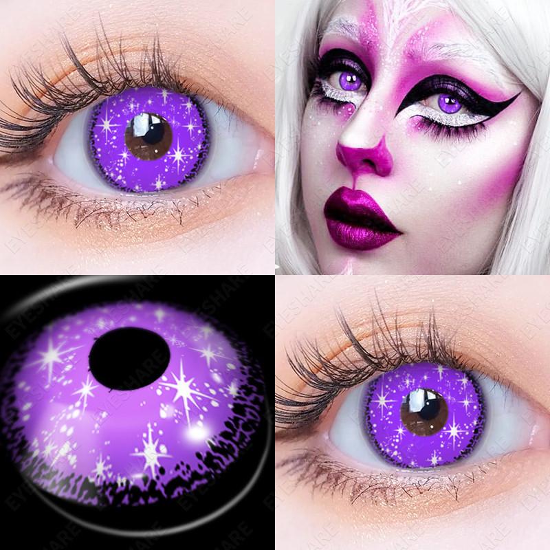 Eyeshare 1 Pair Cosplay Contact Lenses for Eyes Vampire Party Cosplay Colored Softlens 14.5mm Halloween Lens
