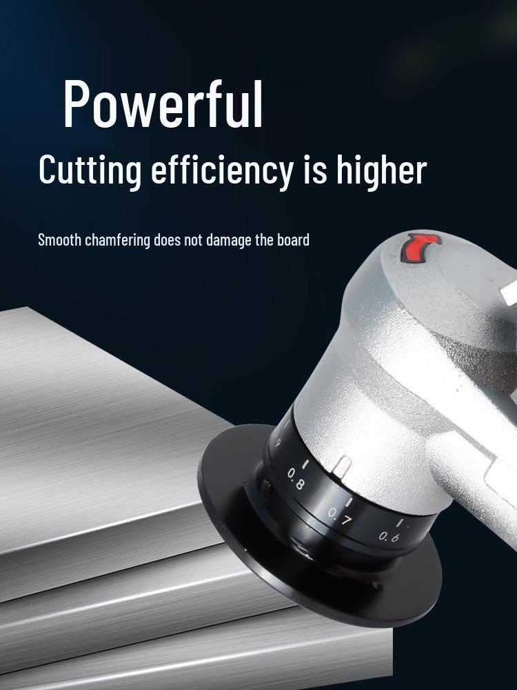 Compact Pneumatic Chamfering Tool - Handheld C & R Angle Deburrer for Woodworking Edge and Burr Removal