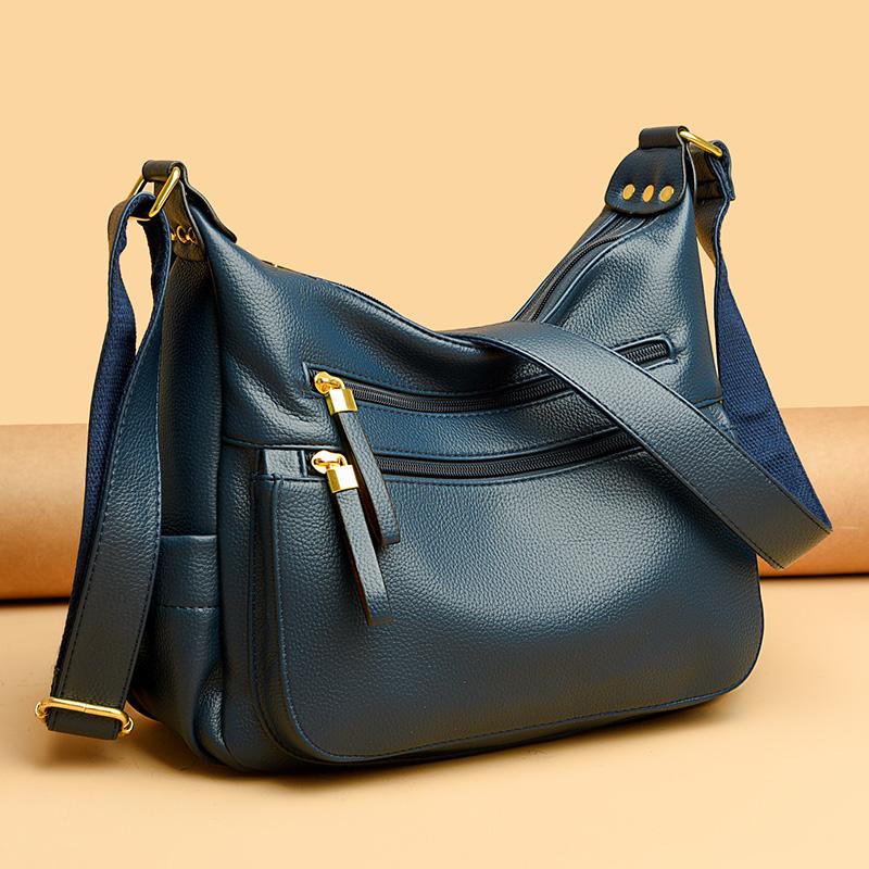 Dámské měkké kožené kabelky Velká kabelka Čtvercové kabelky přes rameno pro ženy Dámské Crossbody Nová móda