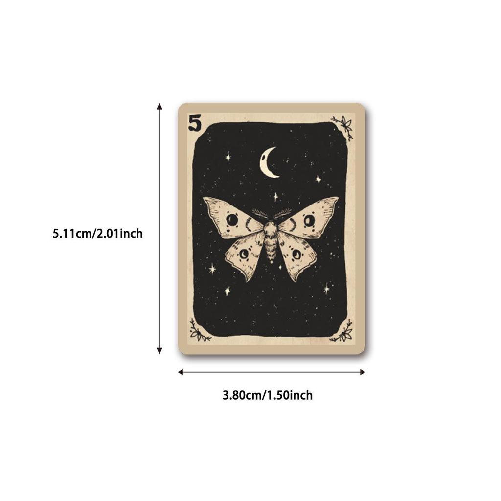 50PCS Waterproof Gothic Tarot Card Stickers for Luggage, Scooters, Notebooks, Journals