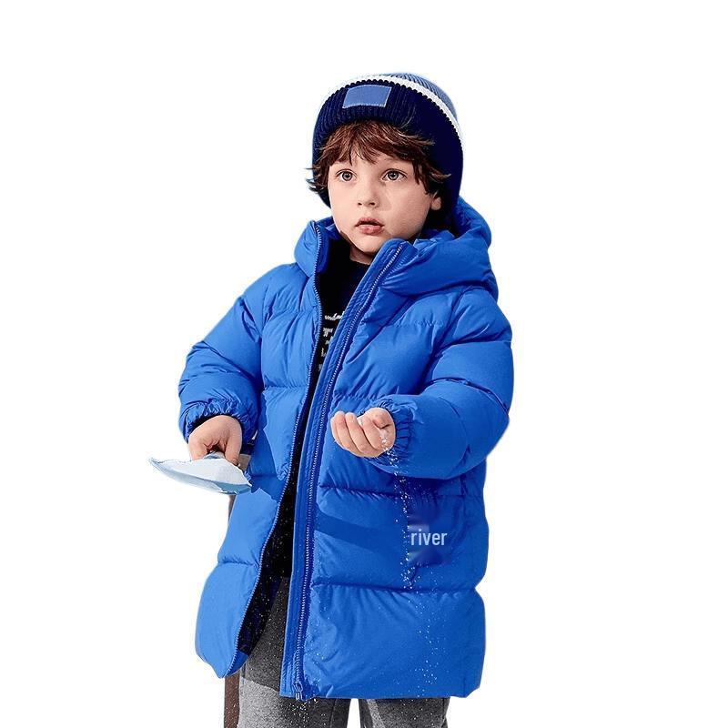 Balabala Kids' Mid-Length Hooded Down Jacket