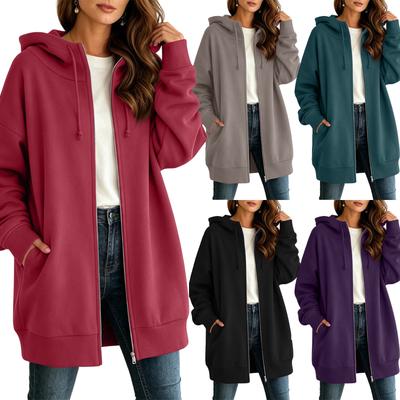 Damen lässiges lockeres Kapuzensweatshirt mit Licht für Herbst und Winter