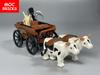 Set  MOC Bricks Cow Cattle Cart Oxen Town Farm House Assembled Building Blocks Accessories Children's Toys