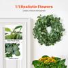 VEVOR Artificial Decorative Wreath, 26 In, Green, Decorated with Eucalyptus Leaves, Berries, Thorny Stems