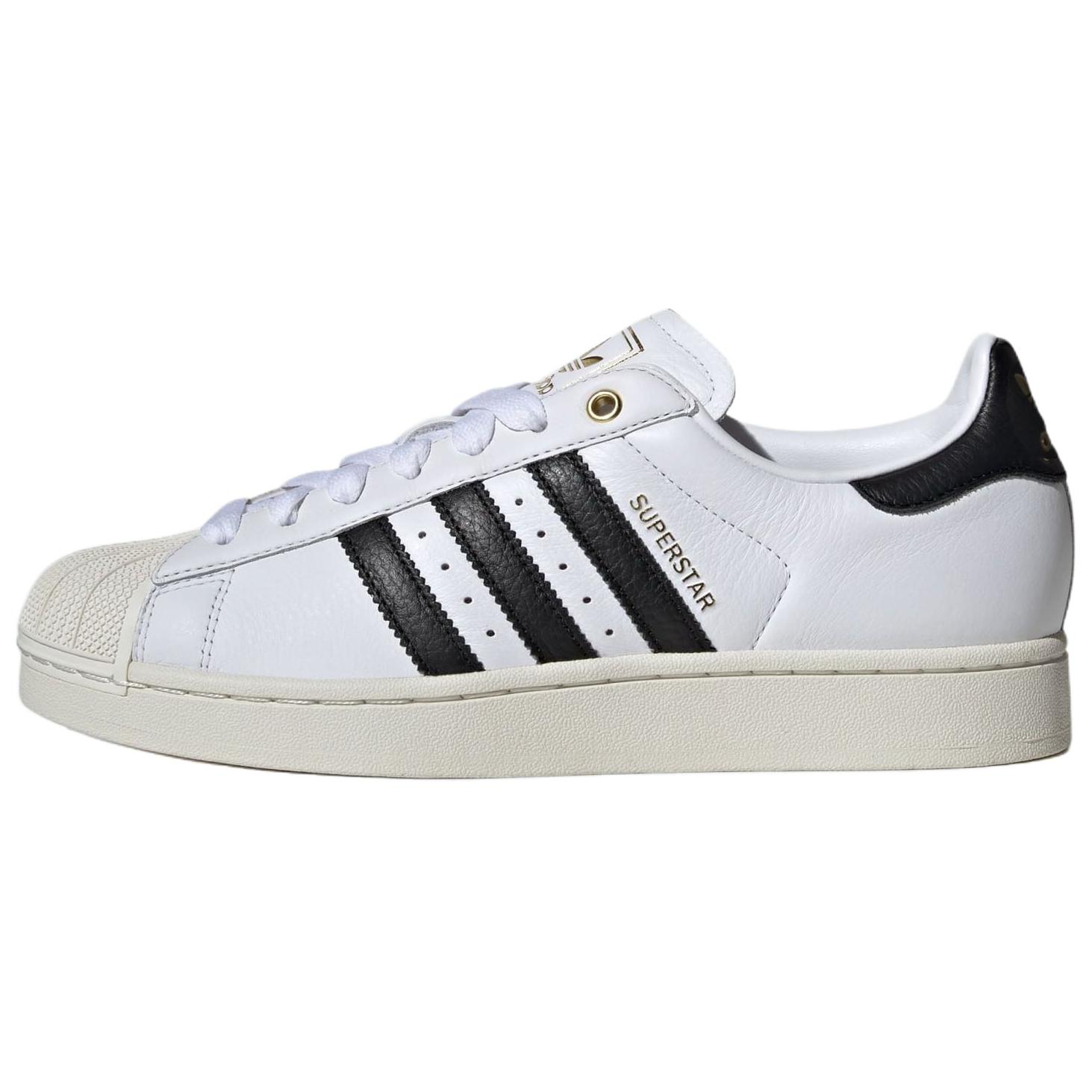 Adidas Originals Superstar 2 Versatile Comfortable Skate Shoes Women Sneakers White Black KI0979 45⅓