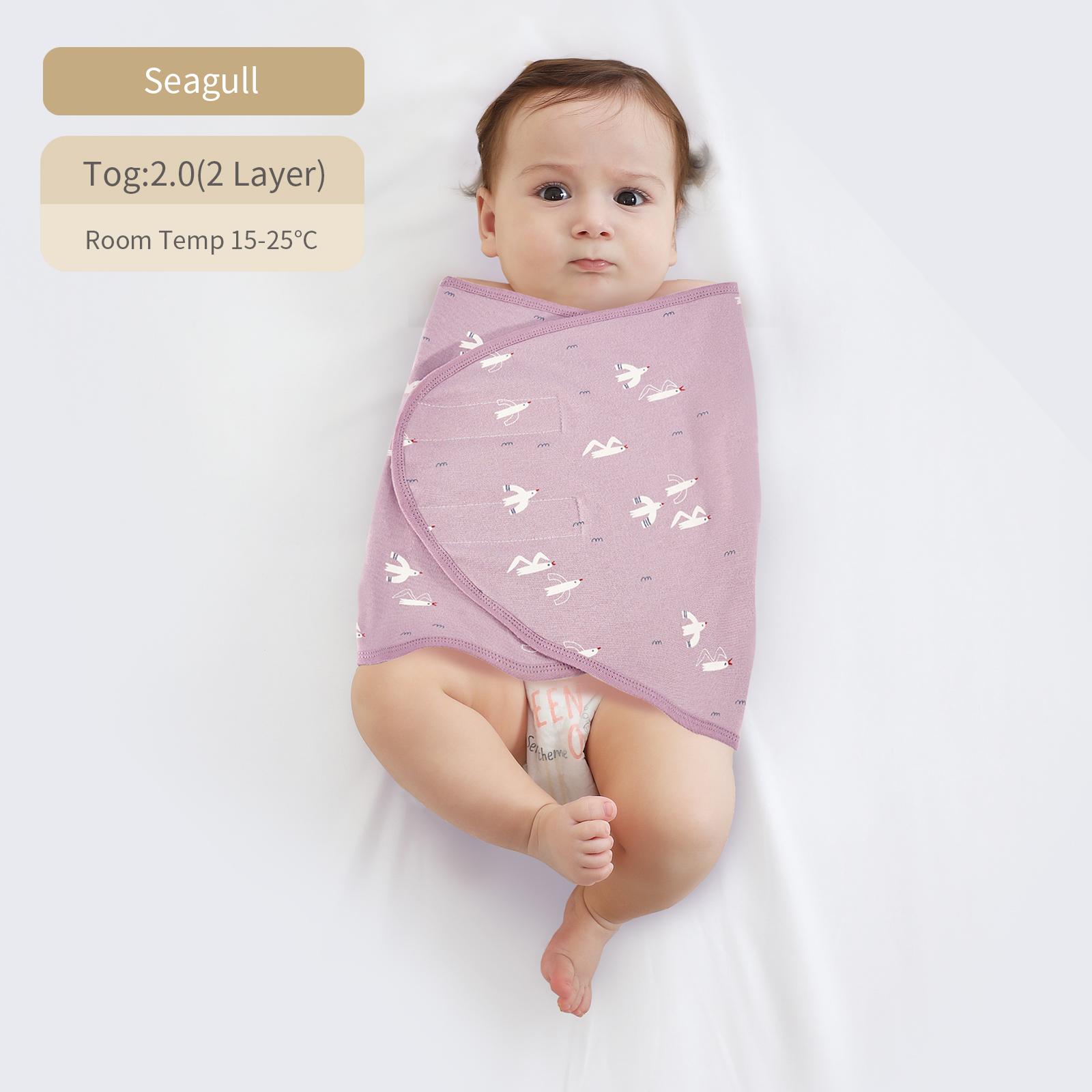 Couverture Écharpe Bébé Double Couche Bébé Nouveau-né Enveloppe Anti-sursaut Couverture d'Été Fine Coton Doux Couverture de Change Bébé (as the picture,S) gray