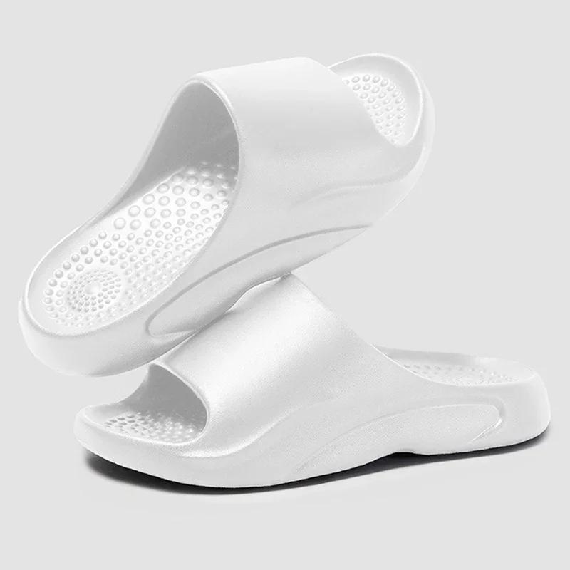 Unisex Anti-Slip Soft Sole Cloud Slippers 2025 Summer Women Light Odorant Home Eva Slides Bathroom Bath Massage Elderly Slippers