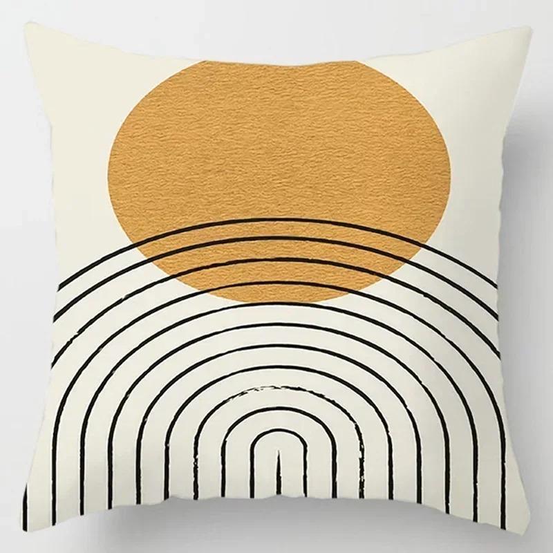 Home Office Decorative Pillow Bedroom Sofa Car Cushion Cover Abstract Line Pattern Series Throw Pillow