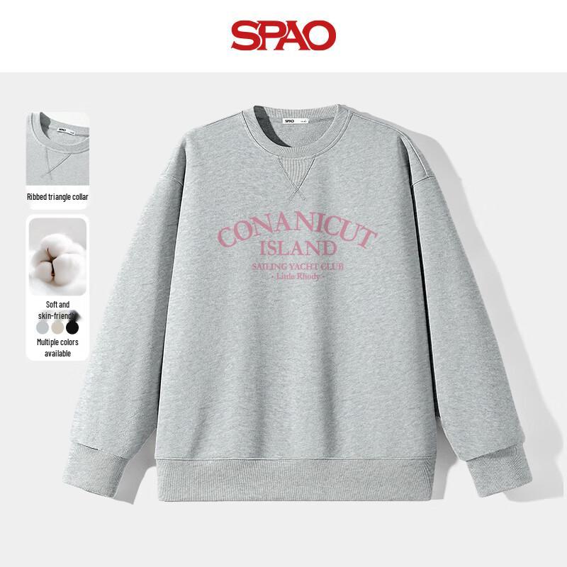 

SPAO Women s American Letter Print Oversized Hoodie XL