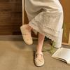 Bow single shoes spring new thick-soled Mary Jane gentle wind with skirt lazy one pedal sweet single shoes woman