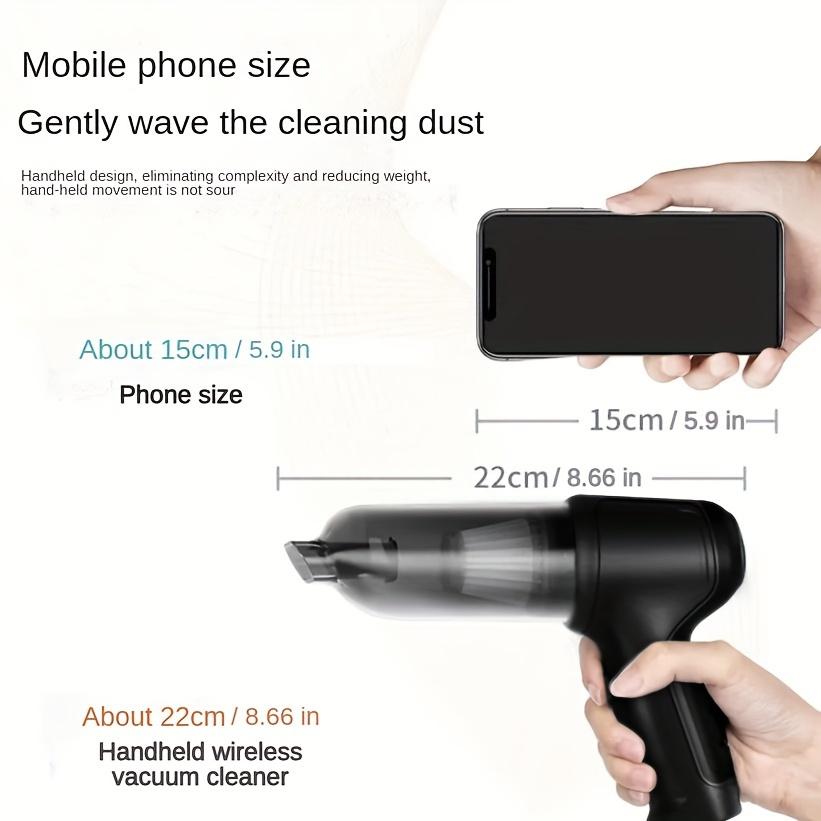 Aspirateur sans fil polyvalent, peut être utilisé aussi bien dans les voitures que dans les maisons. Avec une longue durée de vie de la batterie, il peut nettoyer efficacement la poussière, les débris et les poils d'animaux