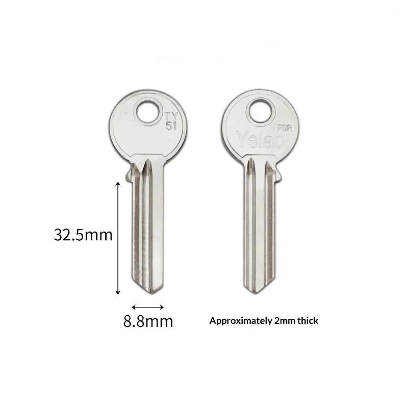 Chiave Vergine Durevole E118 2 Pezzi Acciaio Inossidabile Resistente alla Ruggine Dimensioni Precise per Sostituzione Chiave Serratura Ufficio Commerciale