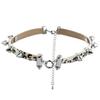 Leather Collar Hot Girl Style Rivets Leopard Print Horse Hair Clavicle Chain Women Choker Pendant Necklace