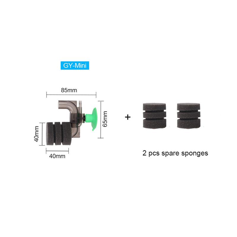 Double Head Sponge Filter for Fish Tank Cleaning Purifying Water Quality Pneumatic Filter Silent Aquarium Supplies Accessories