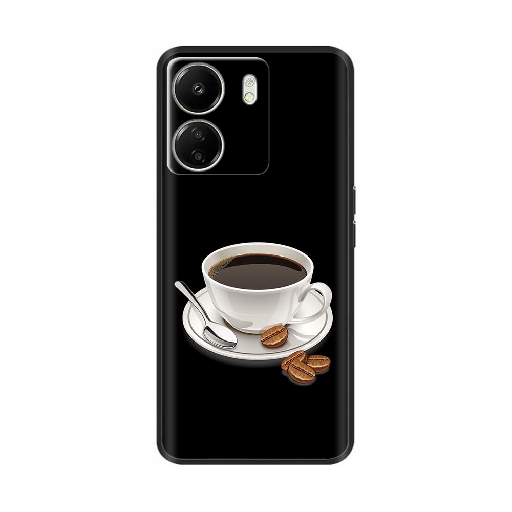 For Xiaomi Poco C65 Case Cute Luxury Painted Back Cover Soft Black Silicone Phone Case For Xiaomi Poco C65 PocoC65 Fundas Bumper