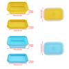 4Pcs Silicone Bento Box Rectangle Folding Lunch Bowl Food Storage Container Box 350 500 800 1200 ML