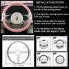 Car Steering Wheel Cover for Women Girls Universal 14.5-15 Inch, Breathable , Non-Slip, Car Interior Accessories for Most Cars