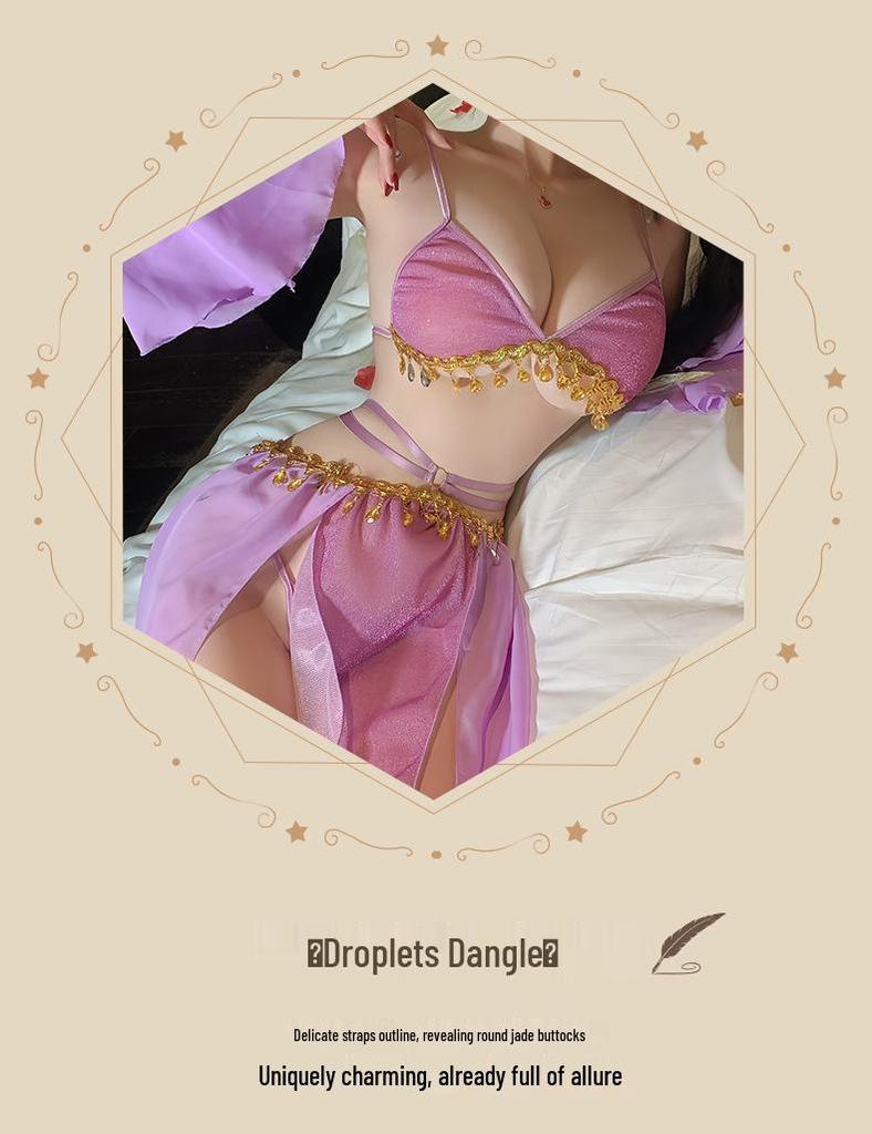 Reines Verlangen Retro Durchsichtiges Dessous-Set: Verführerische Versuchung Nachthemd Morgenmantel