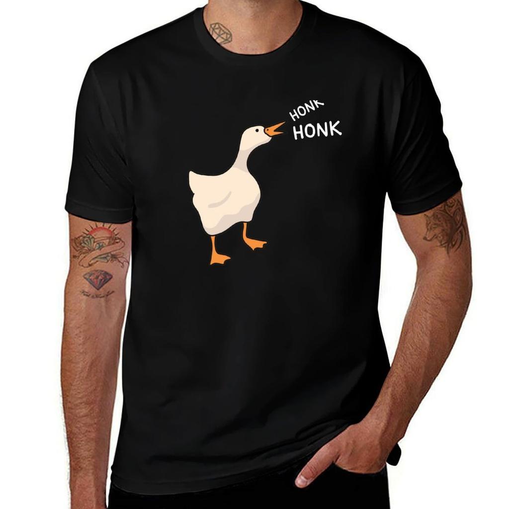 Honk Honk Goose Tshirt Novelty Print Casual Tee Shirt