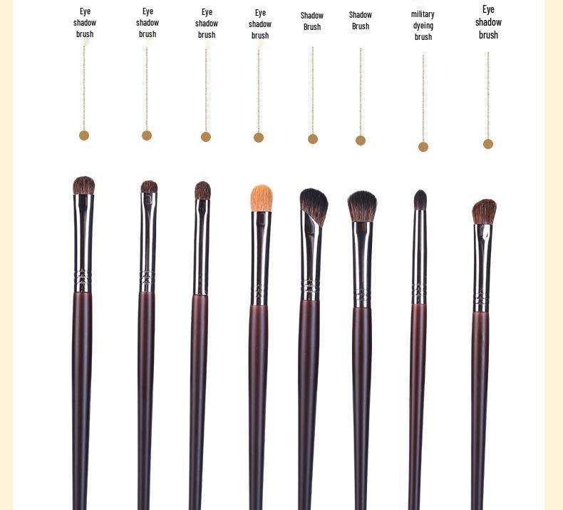 14-Piece Animal Hair Makeup Brush Set - Skin-Friendly Wool Powder Brushes