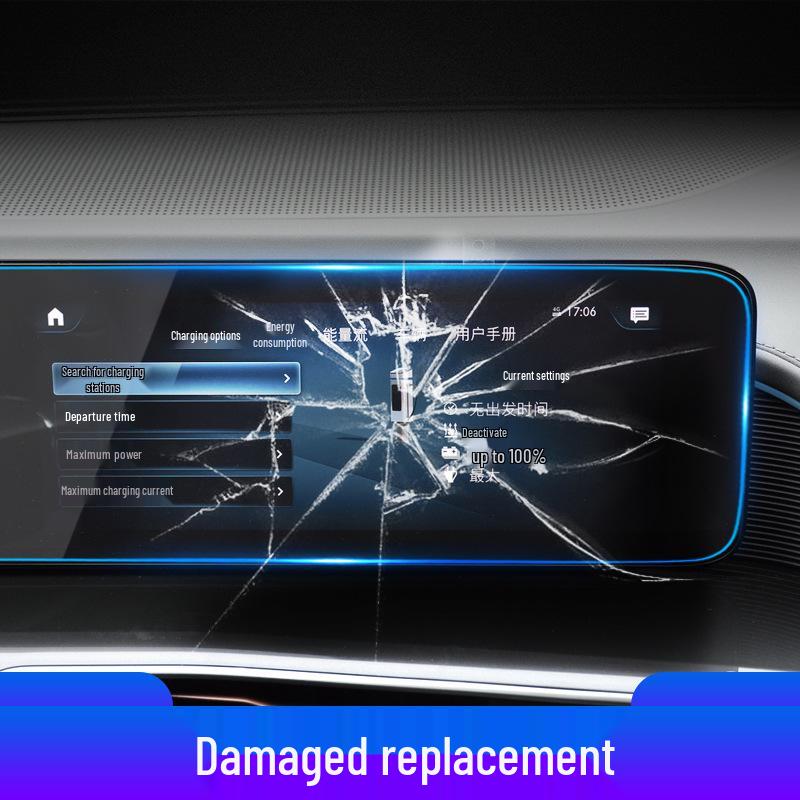 Tempered Film for Mercedes-Benz EQA, EQB, EQC, EQE Navigation and Instrument Panels