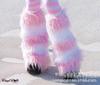 Subculture White Fluffy Socks Cover Women's Q Show Leg Ring Medium Tube Calf Socks Star Element Plush Leg Cover K