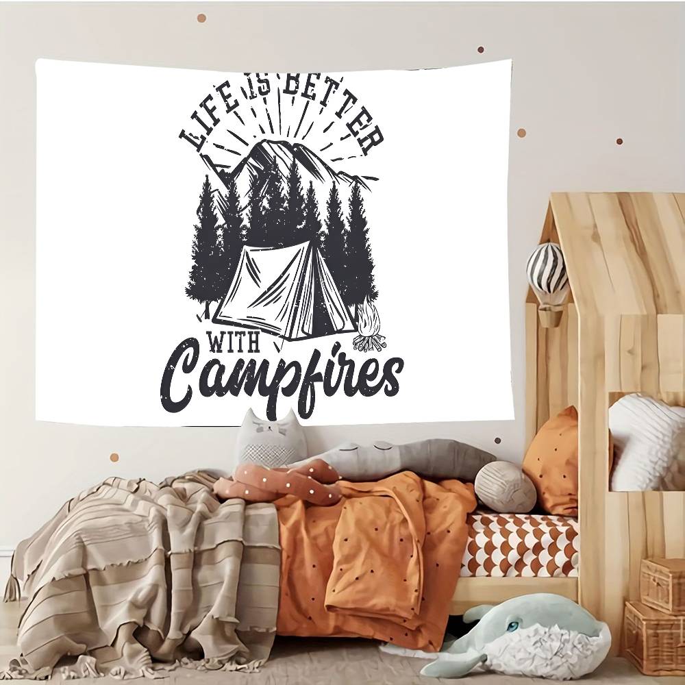 Happy CCampers Tapestry Customizable Tapestries Of Various Styleswall Hangings Celebrity Photo Printingwall Hangings