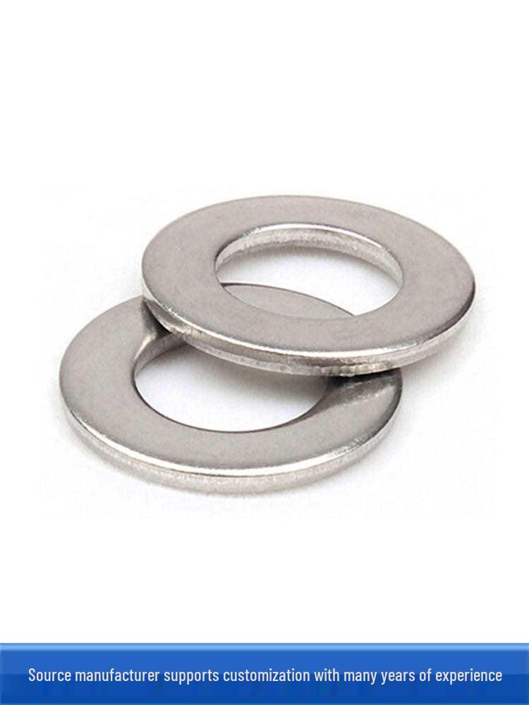 Stainless Steel Flat Washer Gasket, No Burrs, GB97 Standard (201/316/304)