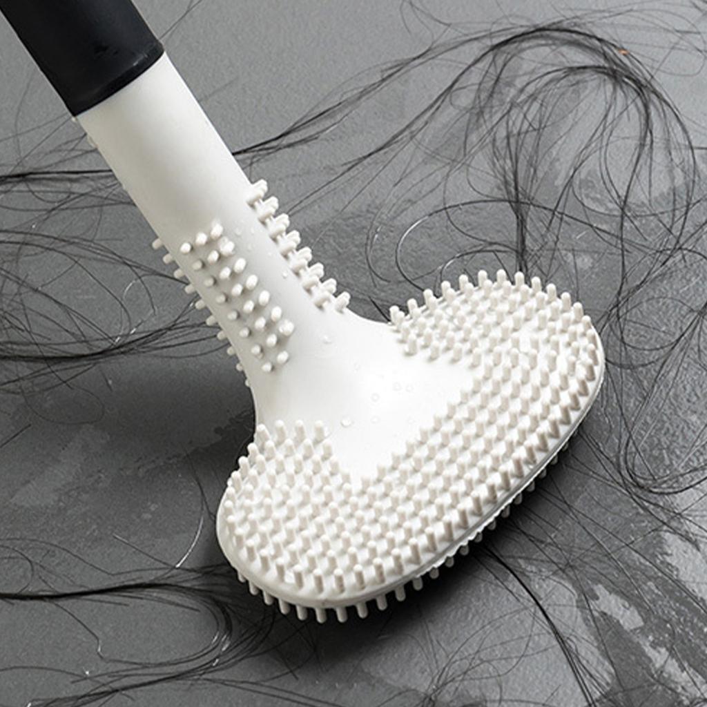 Silicone Toilet Brush Cleaning Hanging Long Handle Wall Mounted Toilet Brush for Washroom