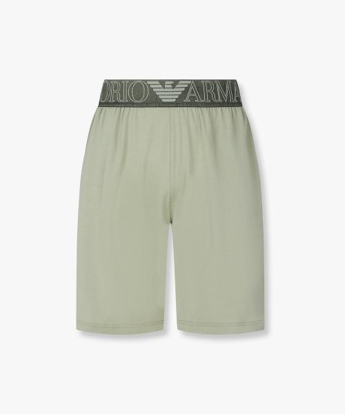 [Emporio Armani Underwear] Men s Outline Logo Lounge Shorts 0816131025 [Shipped from Korea] 100% Authentic Light Green - M