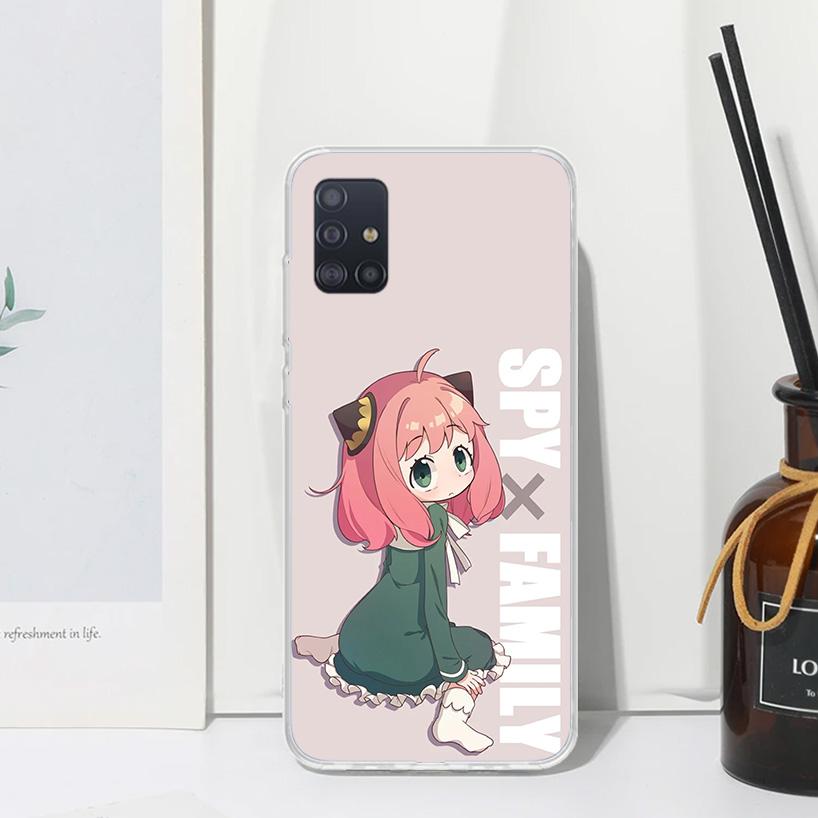 Spy Family Anya Cute Phone Case For Samsung Galaxy A52 A42 A32 A22 A12 A02S A72 A51 A50S A41 A31 A21S A71 A40 A30S A20S A10S A70