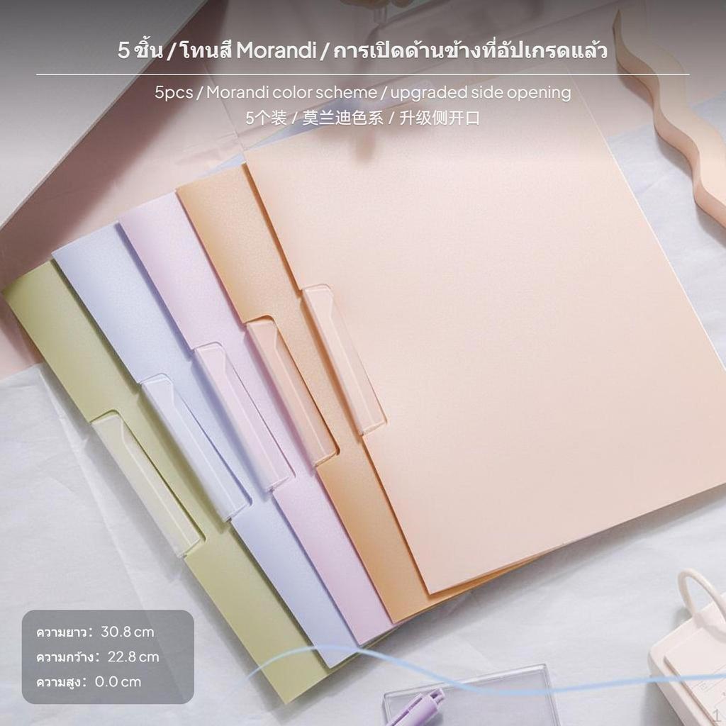 2Piece lettersize Rotating document Folder, Transparent PP, Student Organizer 5pcs Gradient Blue