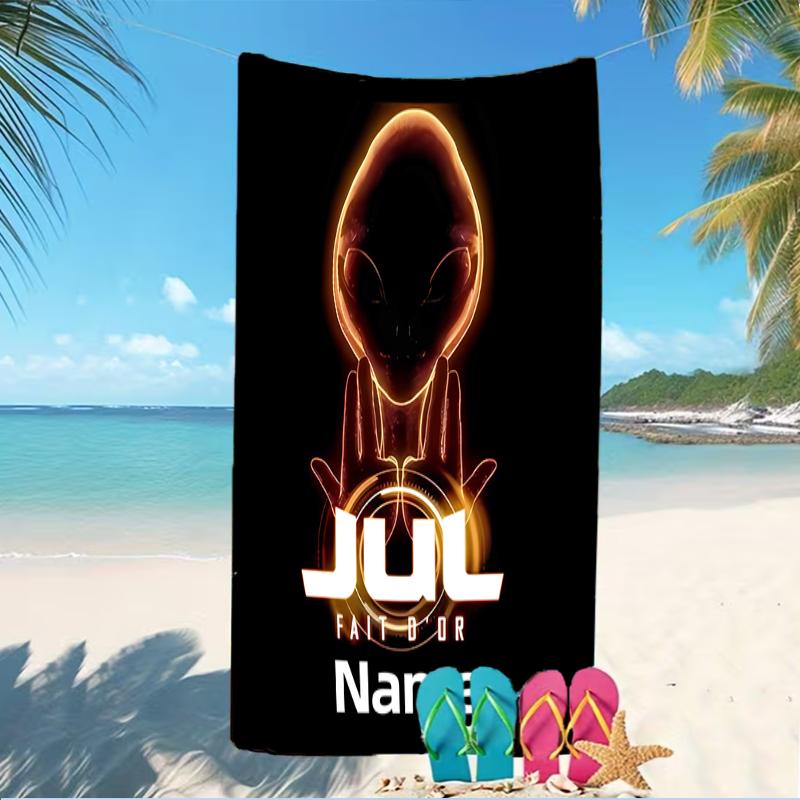 Customizable personalized beach towels Jul rapper themed designs.Suitable for the beach, yoga, sports;ideal as beach accessories