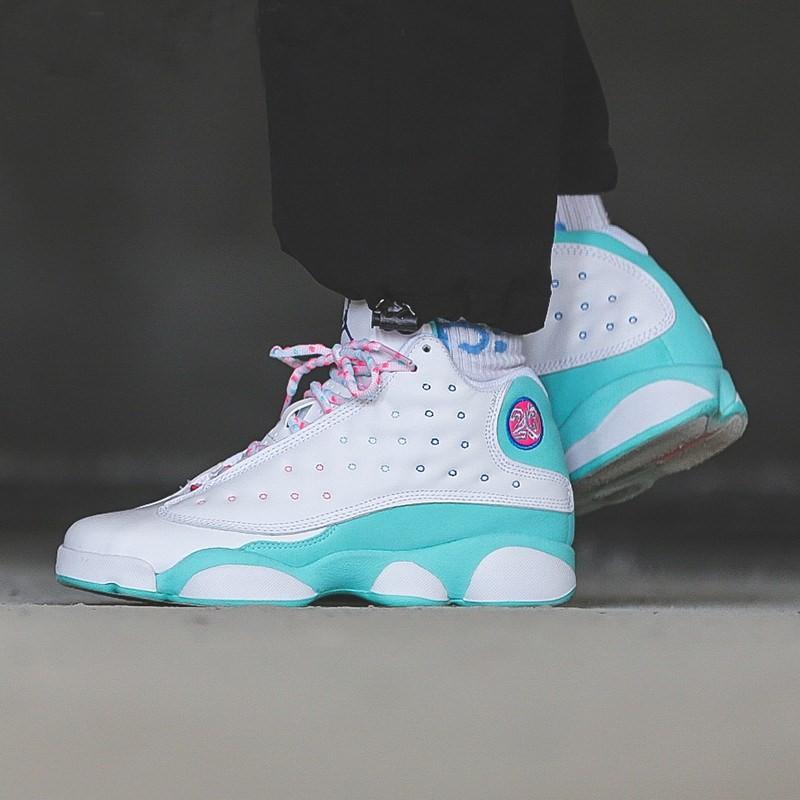 Jordan 13 Retro Weiß Soar Grün Rosa GS 439358-100