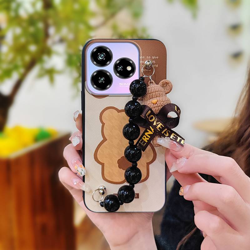 Cute Simplicity Phone Case For ZTE Blade V60 Design/Axon 60 Lite Protective Case Bear Bracelet Dirt-resistant Anti-knock