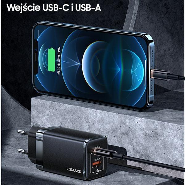 USAMS Land. Network. T41 Usb-C+Usb Gan 47Wpd+Qc (OnlyHead) Fast Charging White/White Cc137Tc02 (Us-Cc137)