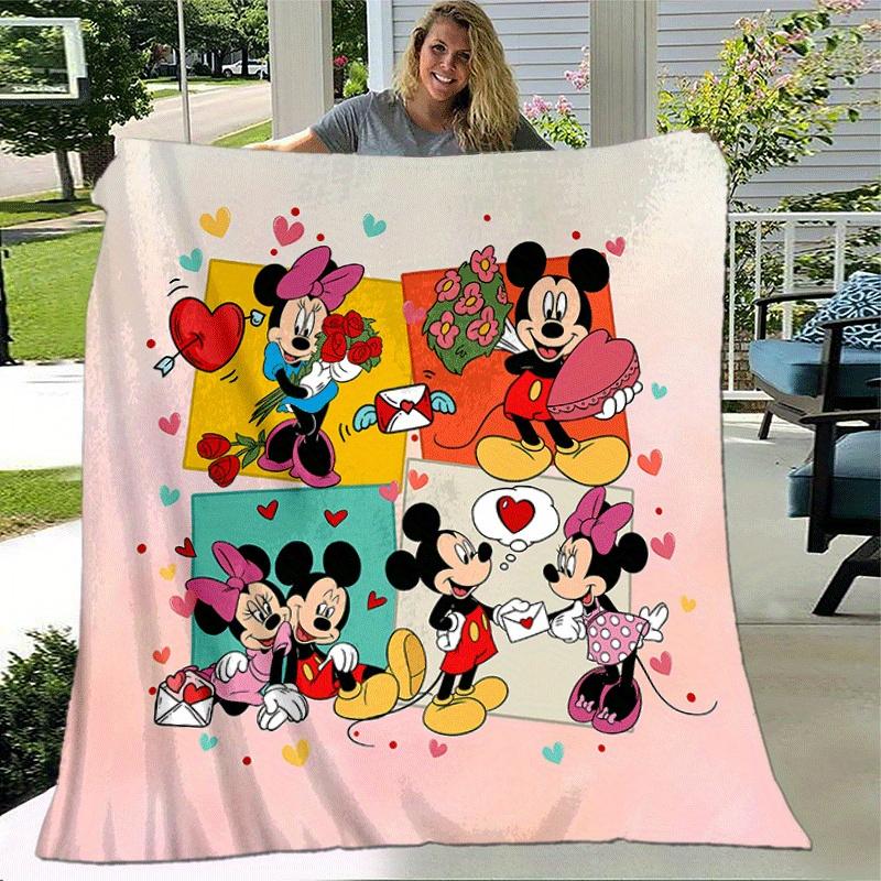 1pc Mickey Printing Blanket - Soft, All-Season Throw for Living Room, Bedroom,Personalized Gift with Adorable Cartoon Design