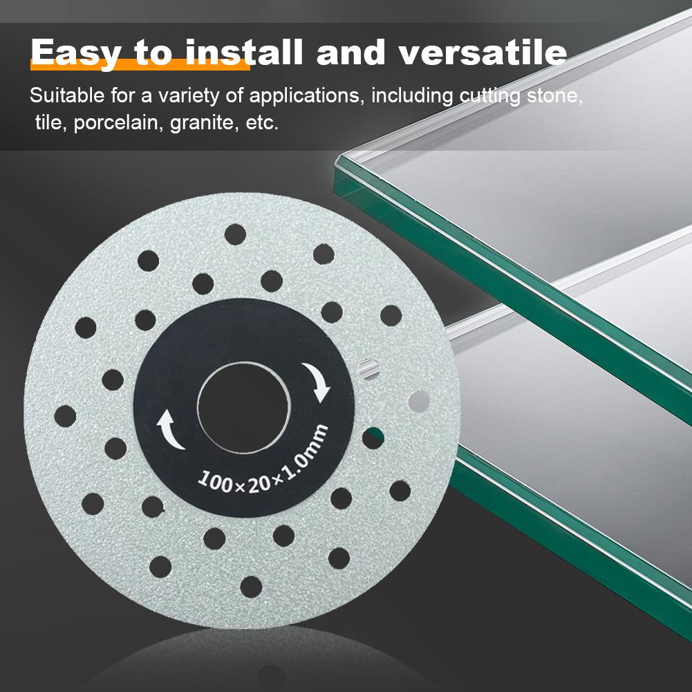 3pcs 100mm Diamond Cutting Blade For Stone Ceramic Porous Widened Rock Slabs Cutting Disc Slate Flat Grinding Cutting Blades