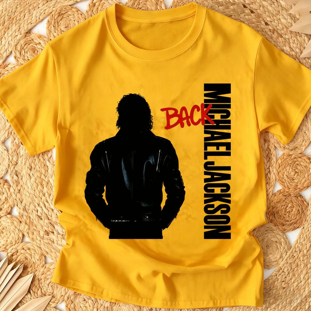Kids Tee Cotton T Shirts Michael Jackson "Bad" Cartoon Print Short-Sleeve Top – Stylish Casual Crew-Neck T-Shirt for Boys Girls