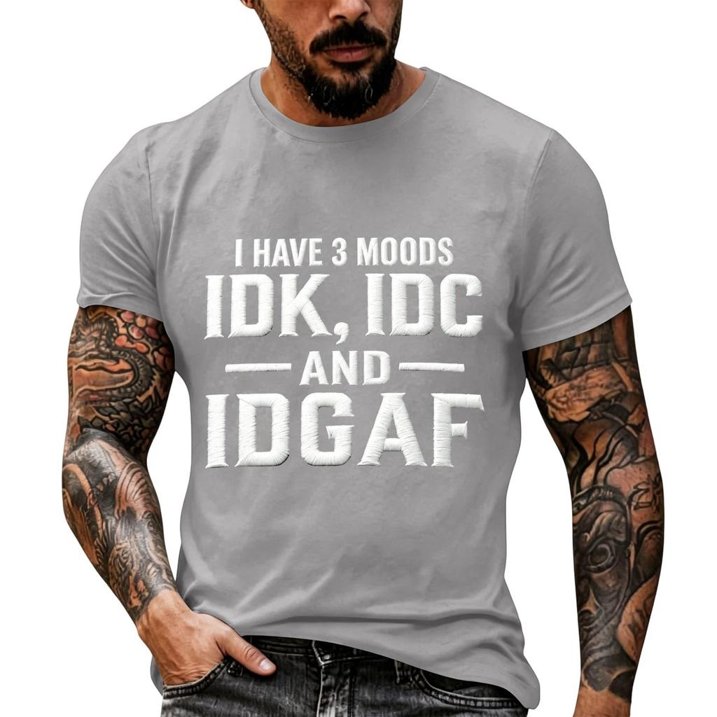 Unisex Funny Casual Neck Short Sleeve T-Shirt